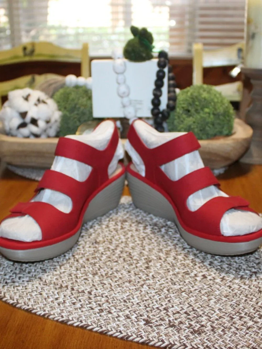 NWT Clark Reedly Juno Wedge sandals 9 1/2 WIDE SHARP! COMFY! - Picture 12 of 15